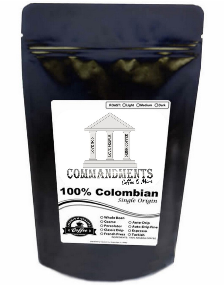 100% Colombian Coffee Single Origin ~ Medium Roast ~ Whole Bean or Ground ~ 1 lb