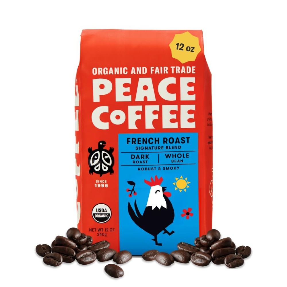 French Roast Blend 12 oz Whole Bean Dark Coffee Espresso Gourmet Fresh Bag
