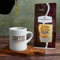 , Crème Brûlée Flavored Whole Bean Coffee, Medium Roast, Kosher, 12 Oz