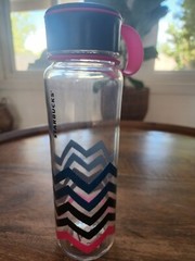 RARE 2017 Starbucks Plastic Waves Water Bottle w/ Screw Top Lid | 18oz