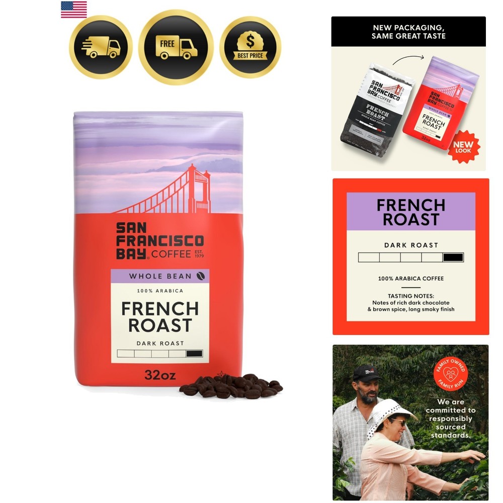 Coffee – Dark Roast Whole Bean Coffee – French Roast 2 lb bag