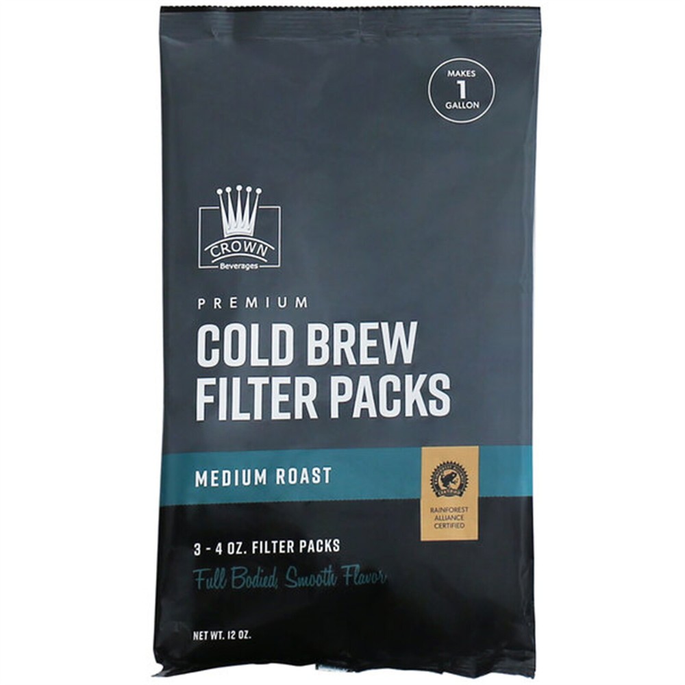 Crown Beverages Cold Brew Filter Pack Bags 1 Gallon – 12/Pieces WS-103CLDBRFIL4