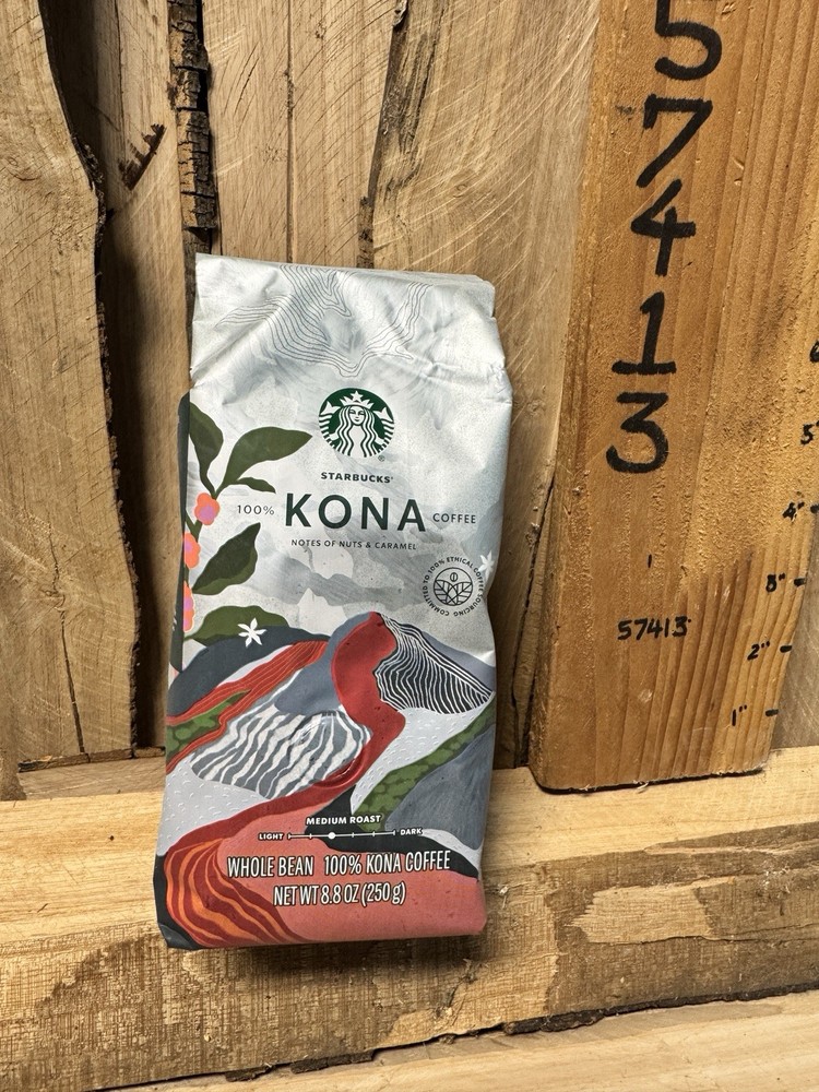 2025 Starbucks KONA Coffee Whole Bean 100% Kona Hawaii 8.8oz Bag Medium Roast