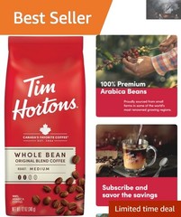 Whole Bean Medium Roast Coffee – 100% Arabica, 12 Ounces – Organic