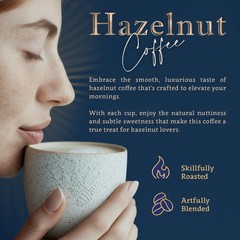 Hazelnut Flavored Whole Bean Coffee – 100% Arabica, 16 Ounce (Pack of 1)