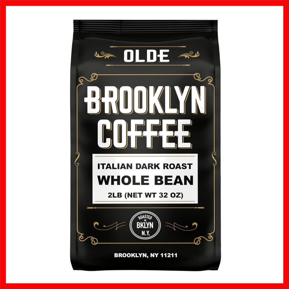 Brooklyn Coffee Italian Dark Roast – 2lb Whole Beans, Freshly Roasted in NYC