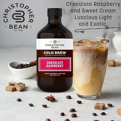 Christopher Bean Chocolate Raspberry Cold Brew Coffee – Smooth Arabica Bottle