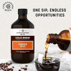 Christopher Bean Pumpkin Spice Cold Brew Coffee – Smooth & Flavorful Bottle