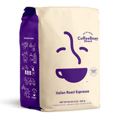 Coffee Bean Direct Italian Roast Espresso, Whole Bean Coffee, Bold Flavor, Dark
