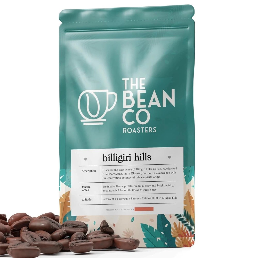 THE BEAN CO Biligiri Hills (Whole Bean, 500 g) Free Shipping World Wide
