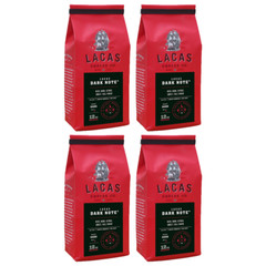 Lacas Dark Note, Medium Fine Ground Coffee, 4-Pack, 12oz Each