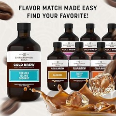 Christopher Bean Toasted Island Coconut Cold Brew Coffee Concentrate Bottle