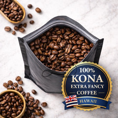 Kona Coffee | Extra Fancy Grade | 5 x 1 lb Bags | Choose Your Roast or Green