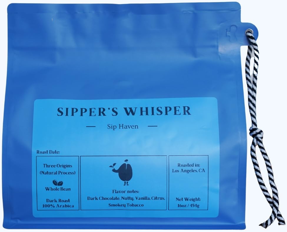 Sippers Whisper Espresso Blend Medium Roast Whole Bean Coffee 1lb 16oz