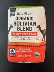 Trader Joe’s Organic Fair Trade Bolivian Blend Whole Bean Coffee 12 oz
