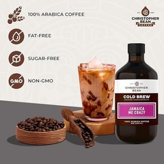 Christopher Bean Jamaica Me Crazy Cold Brew Coffee – Sweet & Rich Taste Bottle