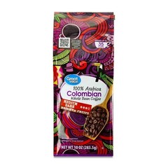 Great Value Colombian Whole Bean Coffee, Medium-Dark Roast, 10 oz BAG