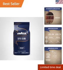 Super Crema Coffee – Arabica & Robusta Blend, 2.2 lb for Espresso Lovers