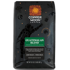 Copper Moon Guatemalan Antigua Blend, Light Roast Coffee with a Nutty Finish, Wh