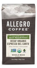 Cafe Expreso Organico Descafeinado Bel Canto En Grano Entero, 12 Oz