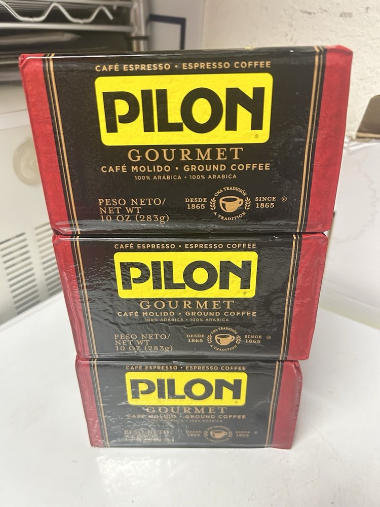 Pilon Gourmet Espresso, 100% Arabica Coffee, 10 oz Brick Fresh 3 Packs LAST ONE!