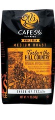 6 HEB Cafe Ole Whole Bean Or GRD Coffee,Texas Pecan & French Roast Dark Roast