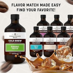 Christopher Bean Bananas Foster Cold Brew Coffee – 100% Arabica Coffee Bottle