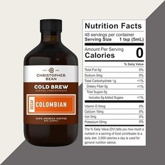 Christopher Bean Decaf Colombian Cold Brew Coffee-Easy to Enjoy Sweet Bottle