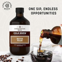 Christopher Bean Butter Pecan Cold Brew Coffee Concentrate Bottle