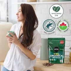 AiWaWa CA, Zavida Organica PREMIUM Whole Bean Organic Coffee 907 g/ 2 LB