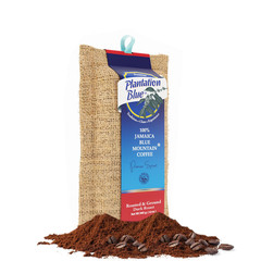 Plantation Blue 100% Jamaica Blue Mountain Coffee Dark Roast Whole & Ground 24oz