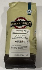 Verena Street Julien’s Breakfast Blend Whole Bean Coffee Medium Roast 12 Ounces