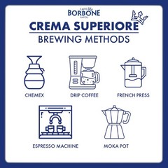 Caffè Borbone Whole Bean Coffee, Medium Roast Arabica and Robusta Blend, Crem…
