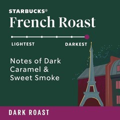Starbucks Whole Coffee Beans, Dark Roast Hot or Iced Coffee, French Roast, 18 oz