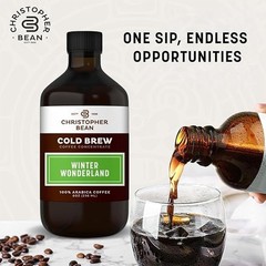 Christopher Bean Winter Wonderland Cold Brew Coffee -100% Arabica Coffee Bottle