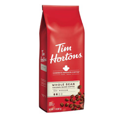 Tim Hortons Whole Bean Original, Medium Roast Coffee, Made with 100% Arabica Bea
