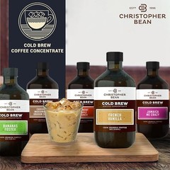 Christopher Bean French Roast Cold Brew Coffee-Bold 100% Arabica Coffee Bottle