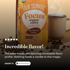 Four Sigmatic Dark Roast Organic Whole Bean Coffee | Gourmet Nootropic Mushroom