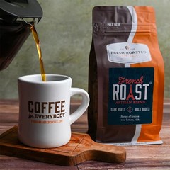 French Roast Whole Bean Coffee Dark Roast Kosher Gourmet Beans Bag 2 lb