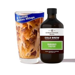 Christopher Bean Bananas Foster Cold Brew Coffee – 100% Arabica Coffee Bottle