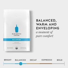 Blue Bottle Whole Bean Organic Coffee Balanced Medium Roast 12 Ounce bag Pack