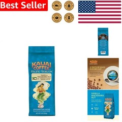 Kauai Hawaiian Vanilla Macadamia Nut Ground Coffee 10oz Bag – Rich Blend