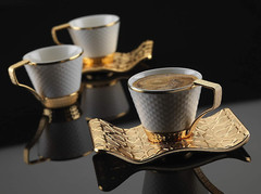 Turkish Greek Arabic Bosnian Coffee & Espresso Cup Set for 6 – 18 Pcs, Porcelain