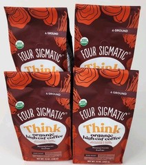 Four Sigmatic Think Organic Ground Coffee Lions Mane Mushroom 07/26 (4 Pack)