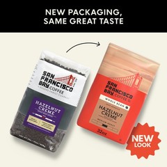 Whole Bean Coffee – Hazelnut Crème (2lb Bag), Flavored, Medium Roast