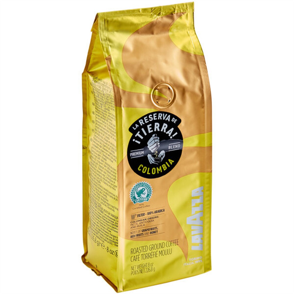 Lavazza Tierra! Colombia Coarse Ground Coffee 8 oz. – 6/Pieces WS-110LVCCOLMGR