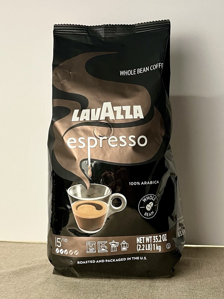 Lavazza Espresso Whole Bean Coffee 1 Kg 2.2 lb Medium Roast BB 1/30/28