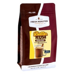 Butter Rum Flavored Whole Bean Coffee Medium Roast Kosher 12 oz Premium Brew