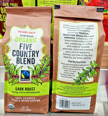 Trader Joe’s Organic Five Country Dark Roast Whole Bean Coffee 13oz (2 Bags)