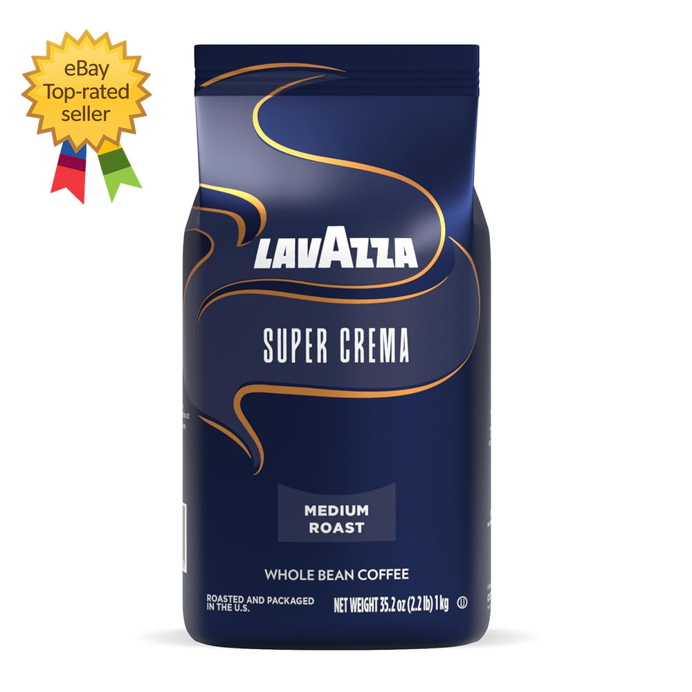 Super Crema Whole Bean Coffee Medium Espresso Roast Arabica and Robusta Blend